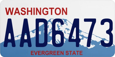 WA license plate AAD6473