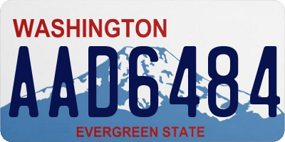 WA license plate AAD6484