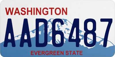 WA license plate AAD6487