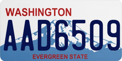 WA license plate AAD6509