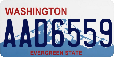 WA license plate AAD6559