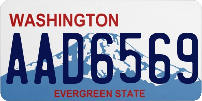 WA license plate AAD6569