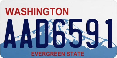WA license plate AAD6591