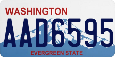 WA license plate AAD6595