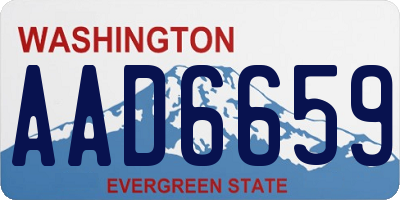 WA license plate AAD6659
