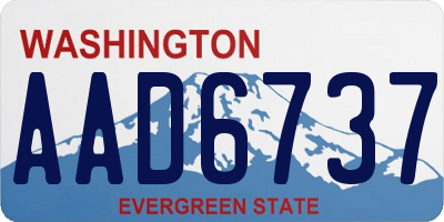 WA license plate AAD6737