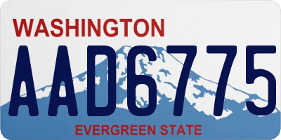 WA license plate AAD6775