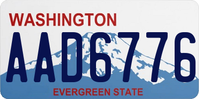 WA license plate AAD6776