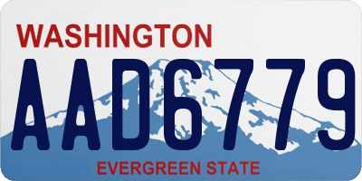 WA license plate AAD6779
