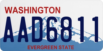 WA license plate AAD6811