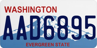 WA license plate AAD6895