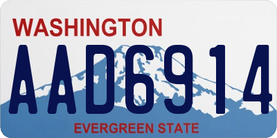 WA license plate AAD6914