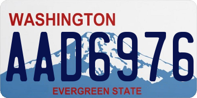 WA license plate AAD6976