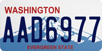 WA license plate AAD6977