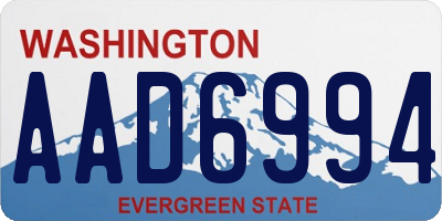 WA license plate AAD6994