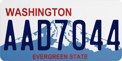 WA license plate AAD7044