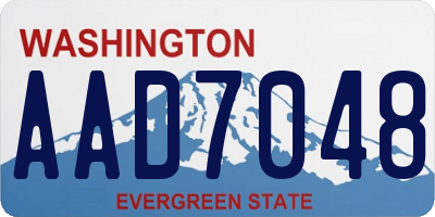 WA license plate AAD7048