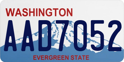 WA license plate AAD7052