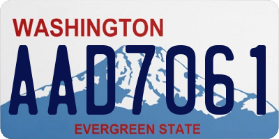 WA license plate AAD7061