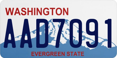 WA license plate AAD7091
