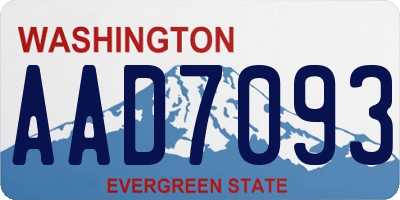 WA license plate AAD7093