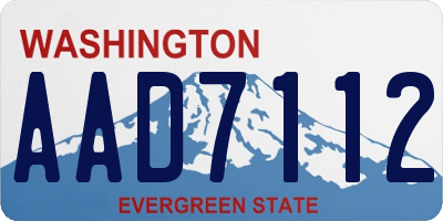 WA license plate AAD7112