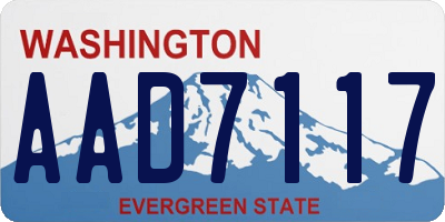 WA license plate AAD7117
