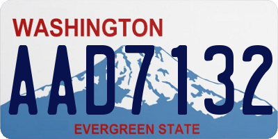 WA license plate AAD7132
