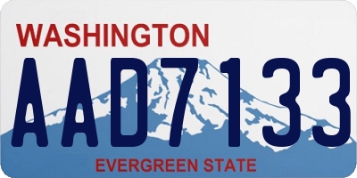 WA license plate AAD7133