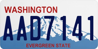 WA license plate AAD7141