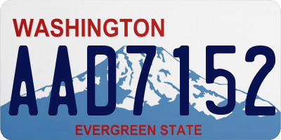 WA license plate AAD7152