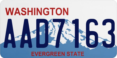 WA license plate AAD7163