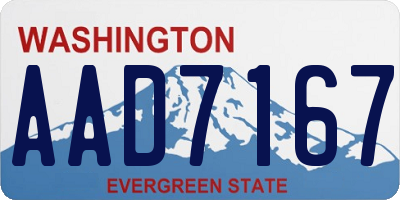 WA license plate AAD7167