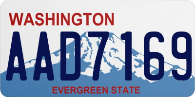 WA license plate AAD7169