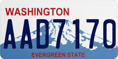 WA license plate AAD7170