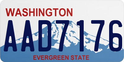 WA license plate AAD7176