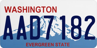 WA license plate AAD7182