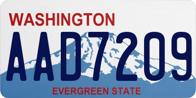 WA license plate AAD7209