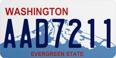 WA license plate AAD7211