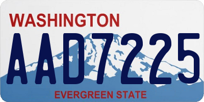 WA license plate AAD7225