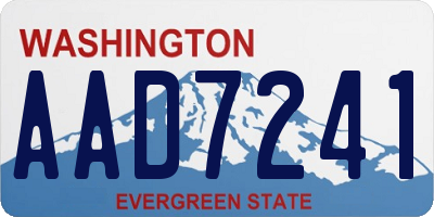 WA license plate AAD7241