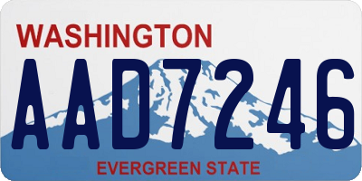 WA license plate AAD7246