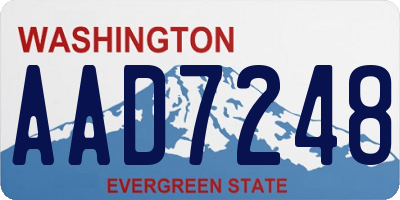 WA license plate AAD7248