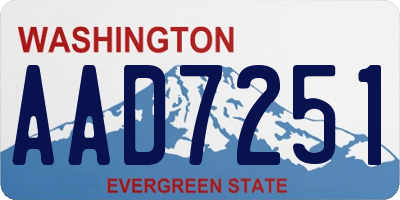 WA license plate AAD7251