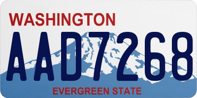 WA license plate AAD7268