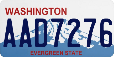 WA license plate AAD7276