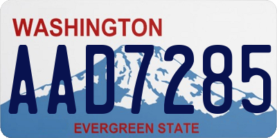 WA license plate AAD7285