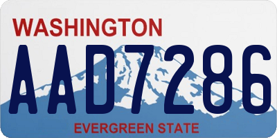 WA license plate AAD7286