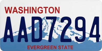 WA license plate AAD7294