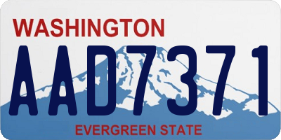 WA license plate AAD7371